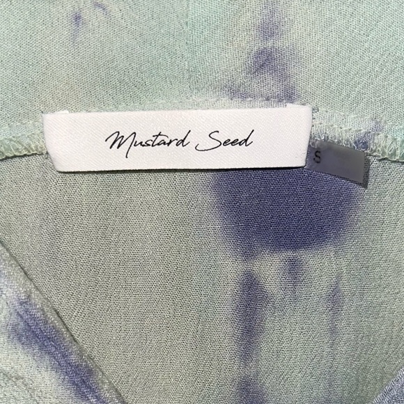 Mustard Seed Tie-Dye Loose Lightweight Beachy Boho V-Neck Romper Sz S - Picture 4 of 10